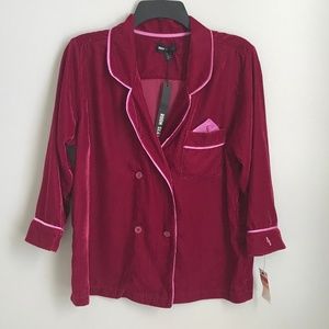 New Room Service Red Velvet Pajama Top